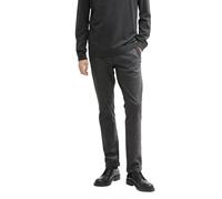 TOM TAILOR Men's Jersey Travis Slim Fit Chino Trousers, 36764 - Black White Salt N Pepper, 30 W/32 L