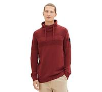 TOM TAILOR Men's Knitted Cotton Snood, 32220 - Burned Bordeaux Red, M