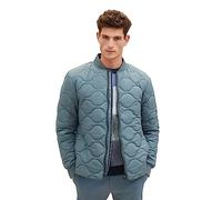 TOM TAILOR Men's Lighweight Quilted Bomber Jacket, 32506-dusty dark teal, L