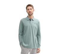 TOM TAILOR Men's Long-Sleeved Basic Piqué Polo Shirt, 27475 - Grey Mint, L