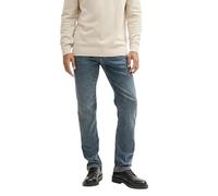 TOM TAILOR Men's Marvin Straight Jeans, 10182 - Mid Stone Green Cast Denim, 33 W/32 L