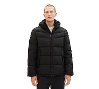 TOM TAILOR Men's Puffer Jacket with Hood, 29999-Black, M, 29999-black, M