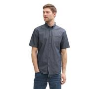 TOM TAILOR Men's Regular Fit Short Sleeve Cotton Shirt, 37944 - Navy Multicoloured Dot, XS