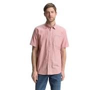 TOM TAILOR Men's Shirt, 37918 - Velvet Red Slub Structure, M