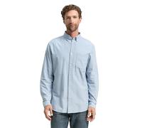 TOM TAILOR Men's Shirt, 38934 - Light Blue White Chambray, M