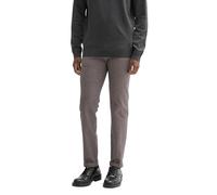 TOM TAILOR Men's 1037547 Slim fit Stretch Chino Trousers with Belt, 36524-Navy Beige Zig Zag Structure, 33 W/32 L