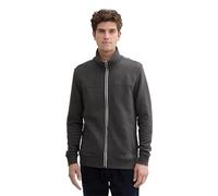 TOM TAILOR Men's Sweat Jacket with Stand-up Collar 1021269, 11086 - Dark Grey Melange, XL