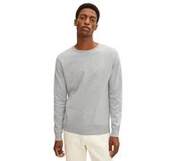 TOM TAILOR Men's Sweater 202212 Strickpullover Crewneck, 14427 - Light Soft Grey Melange, XL