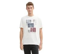 TOM TAILOR Men's T-Shirt, 10332 - Off White, S