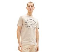 TOM TAILOR Men's T-Shirt 1035549, 31509 - Caramel Beige Fine Stripe, M