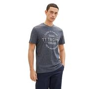 Tom Tailor Printed Grindle Short Sleeve T-shirt Grey M Men