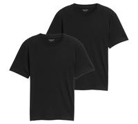Tom Tailor Mens T-Shirt 2-Pack Crew Neck Tee, Round Neck, White/Black