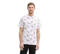 TOM TAILOR Men's T-Shirt, 37840 - White Colourful Desert Design, S