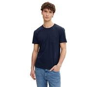 TOM TAILOR Men's T-Shirt with Chest Pocket 1032411, 10668 - Sky Captain Blue, XXS