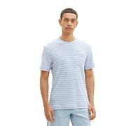 TOM TAILOR Men's T-Shirt with Chest Pocket, 31987 - Stonington Blue Grindle, M
