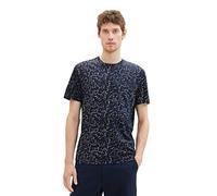 TOM TAILOR Men's T-Shirt with Pattern, 31836 - Navy Broken Structure Design, M