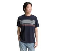 TOM TAILOR Men's T-Shirt with Print, 10668 - Sky Captain Blue, L