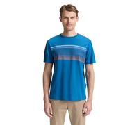 TOM TAILOR Men's T-Shirt with Print, 28857 - Blue Petrol, L