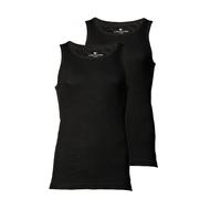 TOM TAILOR Men's Plain Vest Black Schwarz (black 9000) Medium