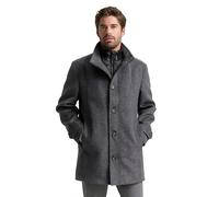 TOM TAILOR Men's Wool Coat with inner Jacket 1032506, 30500 - Dark Grey Black Herringbone, XXL