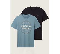 Tom Tailor Pack of 2 T-Shirts Grey / Black