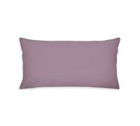 Tom Tailor Renforcé Cushion Cover, 40 x 80 cm, 100% Cotton/Renforcé, Cushion Cover with Coloured Branded Zip, Plain Purple (Cosy Mauve)