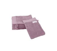 TOM TAILOR Set of 6 Bath Mitts 16 x 21 cm, 100% Cotton, Terry Towel, with Hanger and Logo Label, Lilac (Cozy Mauve)