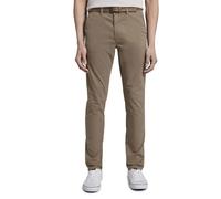 TOM TAILOR Denim Men's Chino Trousers with Belt 1008253, 11634 - Honey Camel Beige, 32W / 36L