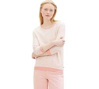 Tom Tailor Striped Three-Quarter Sleeve Sweatshirt Rose Stripe