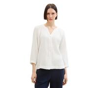 Tom Tailor Three-Quarter Crinkle Blouse Whisper White