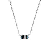 TOM TAILOR - TT-N0040 Men's Necklace Stainless Steel - Black Blue - Metal Elements Pendant