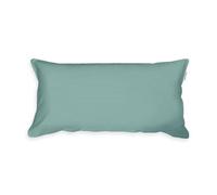 TOM TAILOR TWO-TONE SOLID COLORS Satin Cushion Cover 40 x 80 cm, 100% Cotton/Satin, with Double Stitching, Cushion Cover with Coloured Piping and Branded Zip, Turquoise (Fresh Sage)