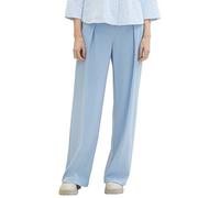 Tom Tailor Wide Leg Pleated Trousers Light Blue