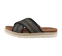 TOM TAILOR Women 7490030012 Slide Sandal, Black/Beige, 8 UK