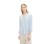 TOM TAILOR Women's 1016190 Blouse, 35221-Offwhite Blue Vertical Stripe, 16