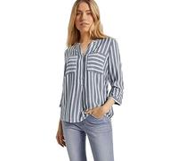 TOM TAILOR Women's 1016190 Stripe Blouse, 26940-off-white Navy Vertical, 6