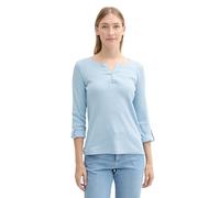 TOM TAILOR Women's 1024036 T-Shirt, 36483-Light Fjord Blue White Stripe, L