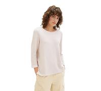 TOM TAILOR Women's 1032696 Cosy Sweatshirt with 3/4 Sleeves, 32398-Clouds Grey Melange, M