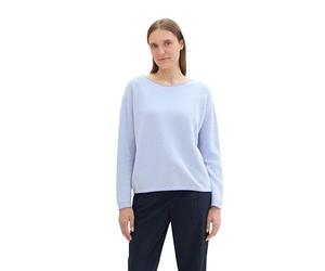 TOM TAILOR Women's 1033125 Pullover Sweater, 36353-Blue Bubble Knit Structure, XXXL
