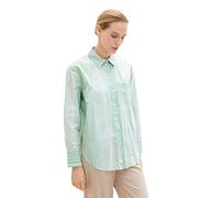 TOM TAILOR Women's 1034784 Blouse, 31129-Green Gradient Stripe, 34