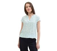 TOM TAILOR Women's 1035245 Blouse, 35293-Blue Tiny Flower Design, 10