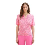 TOM TAILOR Women's 1036770 Blouses T-Shirt with Pattern, 31745-Pink Geo Design, XL