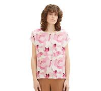 TOM TAILOR Women's 1036773 T-Shirt with Print, 31803-Pink Shapes Design, M
