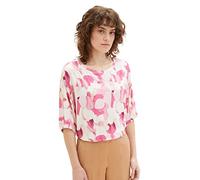 TOM TAILOR Women's 1036792 T-Shirt with Pattern, 31803-Pink Shapes Design, XL