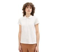 TOM TAILOR Women's 1037493 Polo Shirt with Print, 32822-Offwhite Rose Flower Design, S