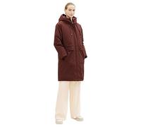 TOM TAILOR Women's 1037561 Raincoat with Quilting and Hood, 30337-raisin, M