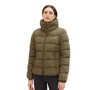 TOM TAILOR Women's 1037564 Quilted Jacket with Stand-up Collar, 11848-jungle Soil Green, XXL