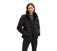 TOM TAILOR Women's 1037564 Quilted Jacket with Stand-up Collar, 14482-deep Black, XL