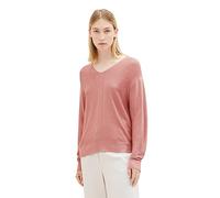 TOM TAILOR Women's 1037752 Basic Knitted Jumper with V-Neck, 32224-Fading Rose, XL