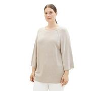 TOM TAILOR Women's 1037764 Pullover with Structure, 32398-clouds Grey Melange, XXL